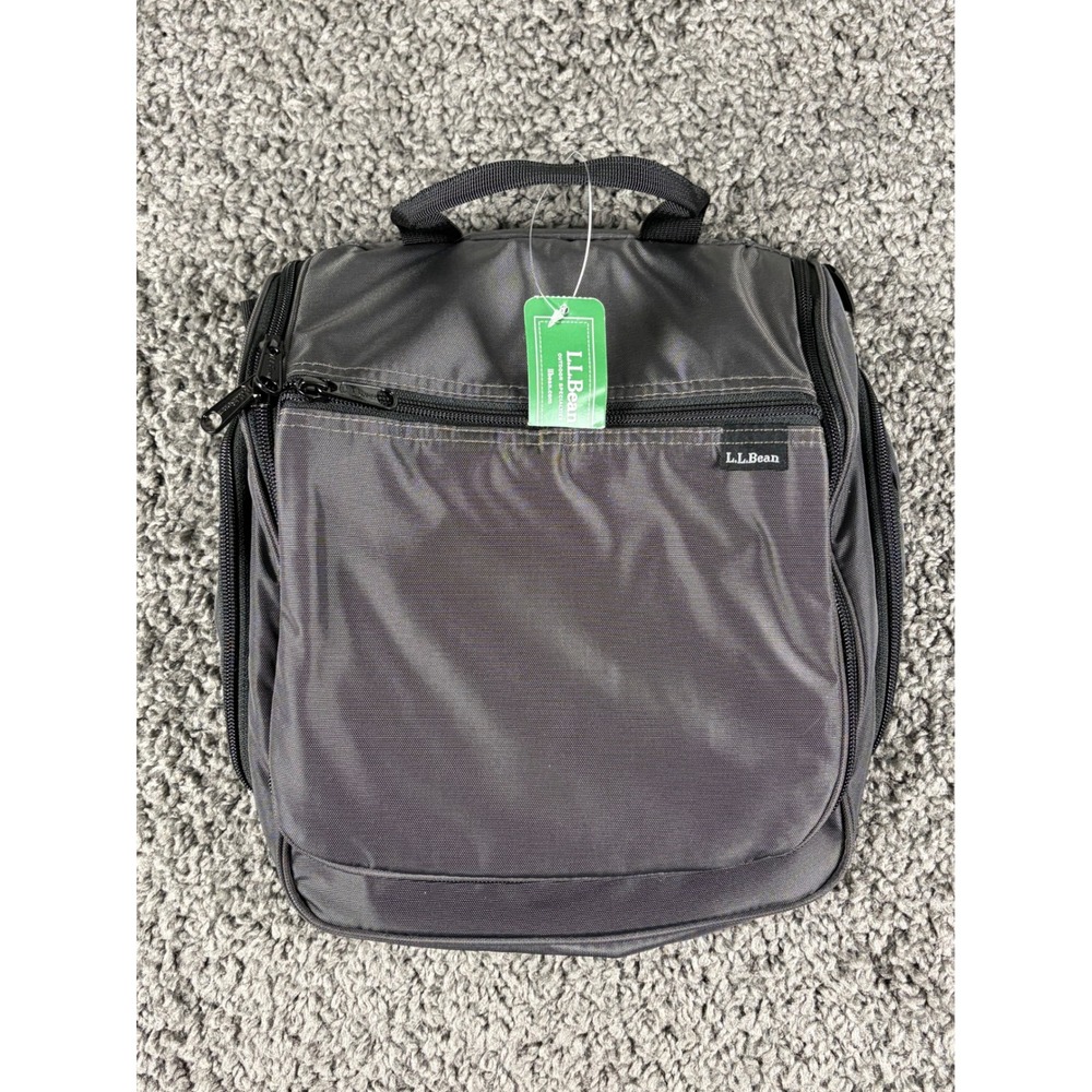 LL Bean Personal Organizer Toiletry Bag Medium Slate Gray Hanging Travel Kit NEW